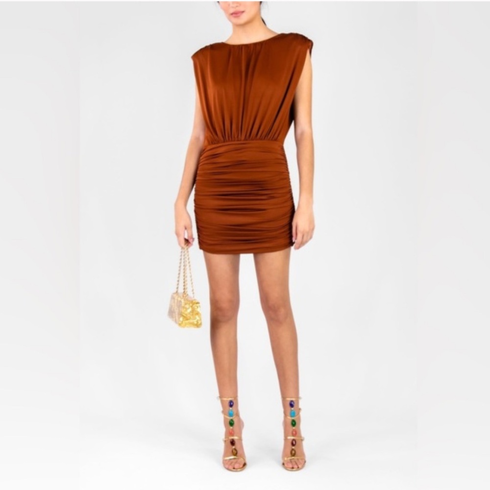 Veronica Beard Bora Copper Mini Dress